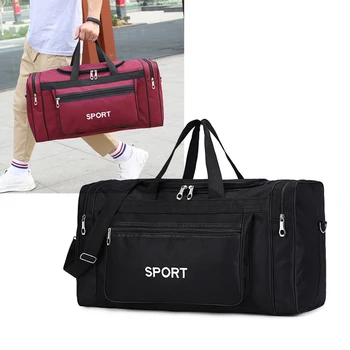 Большая сумка для тренажерного зала, спортивная сумка для фитнеса, мужская сумка-тоут, чемодан большой емкости, дорожный багаж, Тактическая сумка через плечо, Боковая сумка через плечо 7