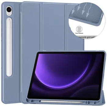 Для Samsung Galaxy Tab S9 FE Plus S9 FE Case 2023 с Держателем Карандаша Мягкая Задняя Силиконовая Подставка из ТПУ Для Galaxy Tab S9 FE Cover 25