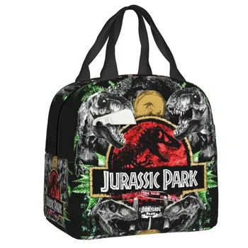 Изолированная сумка для ланча для кемпинга Dinosaur World Cooler Термальный ланч-бокс для женщин и детей, контейнер для еды, сумки-тоут 14