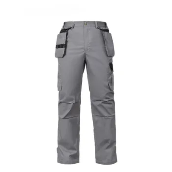 Летние брюки электрика со съемным карманом для инструментов Тонкие износостойкие прочные рабочие брюки с несколькими карманами 22