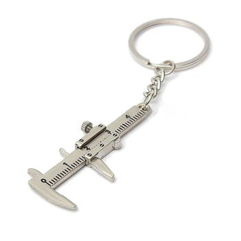 4X Полезных Мини-штангенциркуля, Инструмент, Подвеска, Слайдер, Слайды, Брелок для ключей, цепочка для ключей 10 см
