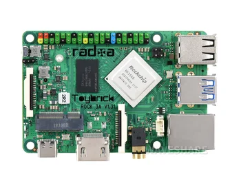 RMA 2 ГБ Без беспроводной Сети Модель ROCK3 Компьютер размером с кредитную карту SBC на базе RK3568 Опции для EMMC 25