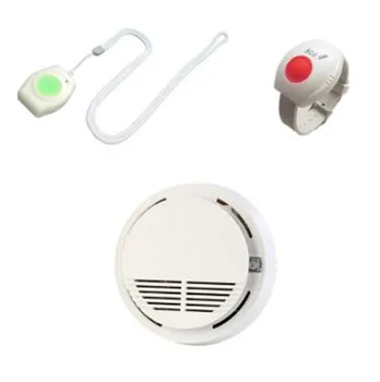 433 МГц Беспроводная аварийная кнопка SOS Датчик дыма для домашней охранной сигнализации