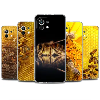 Золотой Сотовый Чехол Honey Bee для Redmi Note 11 10 9s 9 8 7 9A 9C Мягкий Чехол Для Xiaomi Mi Poco X3 NFC 10T Pro 5G Clear Coque 20