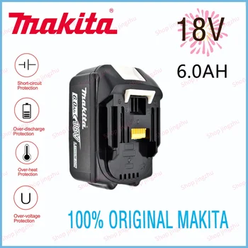 оригинальный 18V Makita 100% 6000 мАч литий-ионный перезаряжаемый электроинструмент 18V сменный аккумулятор BL1860 BL1830 BL1850 BL1860B 9