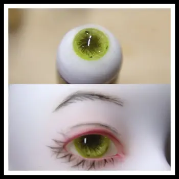 14 мм глаза из смолы, аксессуары для куклы BJD, зеленое глазное яблоко для куклы BJD SD, глазное яблоко ручной работы. 10