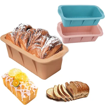Прямоугольная силиконовая форма для выпечки, форма для мыла, форма для выпечки хлеба своими руками, форма для торта, коробка для тостов, коробка для сыра, Хлебница для домашних кухонных инструментов 6