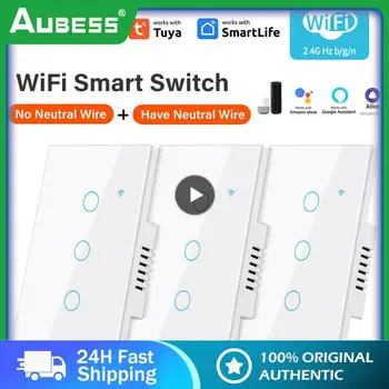 1 шт. WiFi US умный выключатель света Беспроводной умный выключатель Сенсорная панель Tuya Smart Life APP Control Поддержка Alexa 16