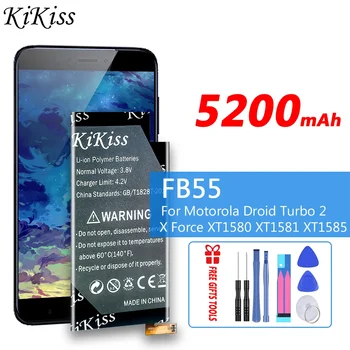 KiKiss 5200 мАч FB55 Батарея для Motorola Moto DROID Turbo 2 Turbo2 XT1585 XT1581 XT1580 Moto X Force MotoX Force Телефон 25