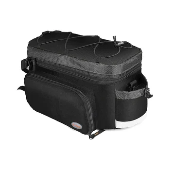 Велосипедная сумка B-SOUL, водонепроницаемая Велосипедная сумка для багажника на заднем сиденье, многофункциональная портативная упаковка, выдвижная велосипедная сумка для багажа, черный 15