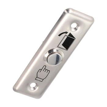 Высококачественная серебристая кнопка дверного выключателя из нержавеющей стали, кнопка из прочной стали для контроля доступа, выходная дверь сверху 22