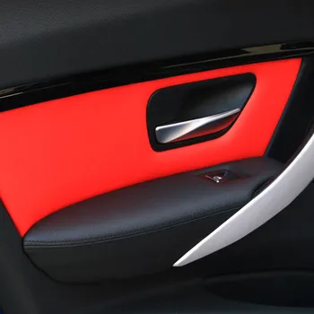 Для BMW 3 серии F30 2013 2014 2015 2016 2017 Отделка панели внутренней дверной ручки автомобиля из микрофибры 20