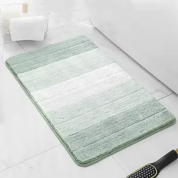 Толстый коврик для душа, современный коврик для ванной комнаты, мягкий впитывающий коврик для ванной градиентного цвета, современный быстросохнущий противоскользящий коврик для входа в душ. 9