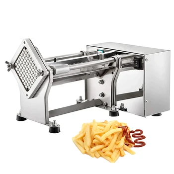 Коммерческая электрическая машина для приготовления картофеля фри, машина для резки картофеля фри из нержавеющей стали, для нарезки картофеля, огурцов, редиса, баклажанов 6