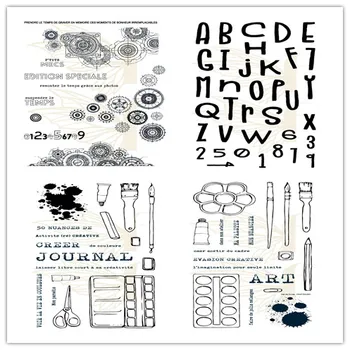 Французский прозрачный штамп для скрапбукинга из прозрачной силиконовой резины DIY Photo Album Decor 0521 15