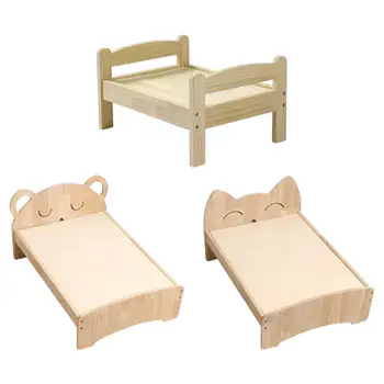 Деревянная кошачья кровать-гнездышко, маленький собачий домик, питомник для маленьких и средне-крупных собак