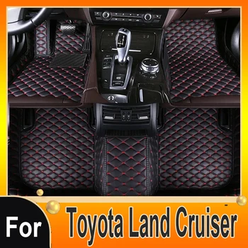 Ковры для Toyota Land Cruiser 2020 2019 2018 2017 Автомобильные коврики для укладки, Индивидуальные Аксессуары для интерьера, кожаные водонепроницаемые коврики 17