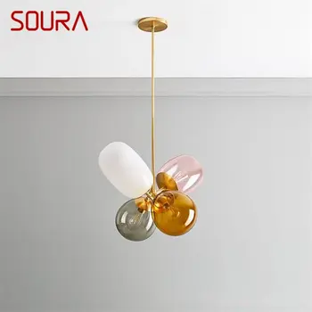 Креативный подвесной светильник SOURA Nordic с современным абажуром из воздушных шаров, светодиодные лампы, светильники для украшения дома и детей 16