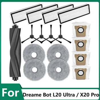 Аксессуары для робота-пылесоса Dreame Bot L20 Ultra/X20 Pro Основная Боковая щетка Hepa Фильтр Коврик для швабры Мешок для пыли 2