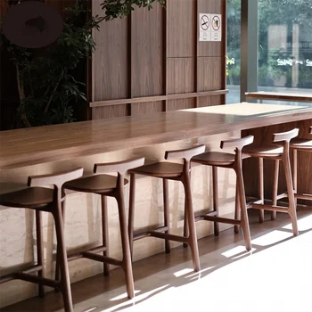 Высокие обеденные стулья в скандинавском стиле, дизайн кухонного бара, деревянный модный барный стул, Табуреты для домашней гостиной, Para Bar SY50GM 16