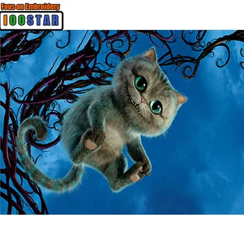 5d Diy Алмазная живопись, мультяшный кот, животное, Полная Квадратная Круглая алмазная вышивка, мозаика, стразы, вышивка крестом, Подарок для домашнего декора 16