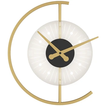 Золотые часы Настенный светильник для гостиной, прикроватная тумбочка для спальни, современный простой декоративный светильник 13