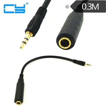 Разъем от 6,35 мм до 3,5 мм Стерео Hifi Микрофон Аудио Удлинительный кабель 22