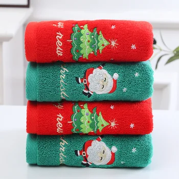 Обновленные толстые и большие Рождественские полотенца для рук, мочалки из 100% чистого хлопка, мягкие полотенца для ванной и кухни для сушки и чистки