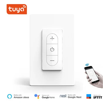 WiFi Smart Light Dimmer Switch Беспроводной Модуль Отключения Голосового Дистанционного Управления Работает с Smart Life Tuya Alexa Home