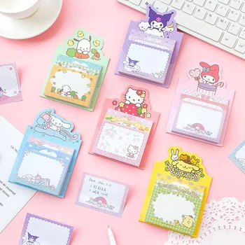 10-30 шт. Милые блокноты Sanrio Hello Kitty Kuromi, оставьте сообщение, бумага для заметок, школьные принадлежности, канцелярские принадлежности Оптом 3