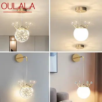 Современный настенный светильник OULALA с романтическим креативным дизайном, роскошный Стеклянный шар, бра для дома, Прикроватная тумбочка в спальне, коридор 16