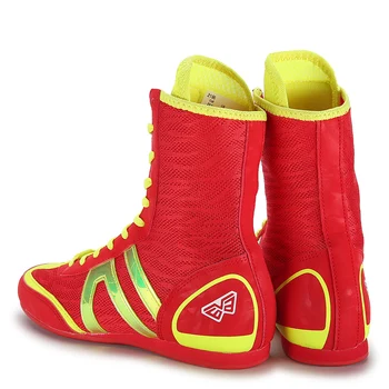 Профессиональная детская боксерская обувь Дышащая детская борцовская обувь Легкие борцовские ботинки для мальчиков и девочек Боксерские туфли 12