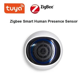 Датчик присутствия человека Tuya Zigbee Миллиметровой волны 5,8 Г с Ослепительным Индикатором работает с сиреной tuya bulk light switch для дома 20