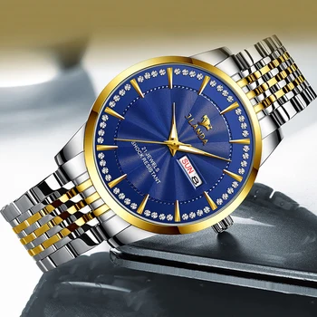 Мужские часы JLANDA, лучший бренд класса люкс, водонепроницаемые кварцевые часы с датой недели для мужчин, модные часы Relogio Masculino