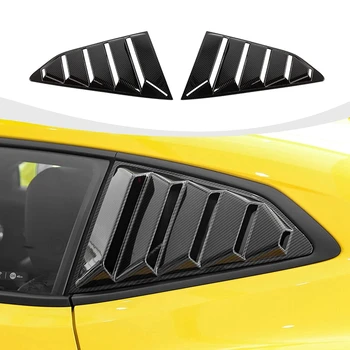 Жалюзи на боковое стекло ABS для Chevrolet Camaro 2017-2023 Аксессуары для жалюзи на оконное стекло, углеродное волокно ABS 4
