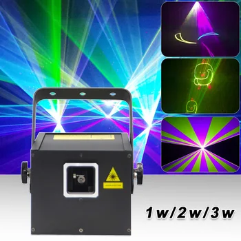 RGB Лазерный Проектор 1 Вт 2 Вт 3 Вт Лазер С ILDA RJ45 XLR Луч Сканера Домашняя Вечеринка Сценическое Освещение Dj Диско Анимация Рождество Бесплатно 10