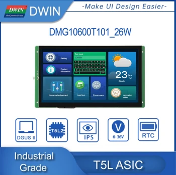 Dwin 10,1/10,4-дюймовый Видеоэкран FSK Bus Camera HMI Smart Touch Panel для Arduino/ESP32/STM32 IPS LCD ModuIe Промышленного класса