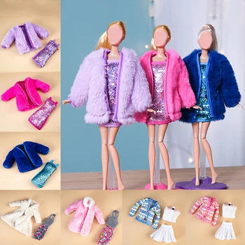 1 Комплект Зимнего Пальто в Этническом Стиле для Куклы длиной 30 см, Костюм для Куклы 11,5 Дюймов, Аксессуары для Кукол, Игрушки для Девочек