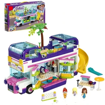 Xingliwei Carpool Совместимый автобус Строительные блоки для автомобилей Развивающие игрушки для мальчиков и девочек Праздничные подарки и рождественские подарки 16