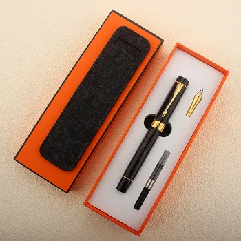 Новая авторучка серии JINHAO 100, черная акриловая ручка для письма EF/ F / M, подарочная 11