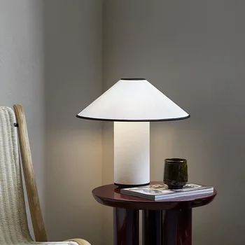 Настольная лампа Colette Японская ткань Ваби-саби Художественная Декоративная белая грибная лампа Гостиная Кабинет Прикроватный светильник для спальни 21
