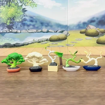 Японская Натуральная Гача Масштабная модель Овощного горшка Посадочный горшок Лук Цветная Капуста Спаржа Миниатюрные Фигурки Игрушки 2