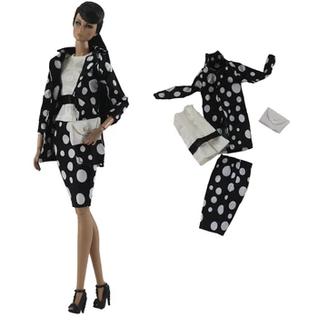 NK 1 Комплект 30 см Одежды Принцессы Благородное Профессиональное Платье Модная Юбка Белая Сумка Для Куклы Барби Аксессуары Подарок Для Девочки Игрушка 18