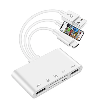 2X OTG USB-Адаптер для Многопамятной камеры Micro-SD TF Card Reader Kit Для Iphone Ipad Для Apple 13 Конвертер 18