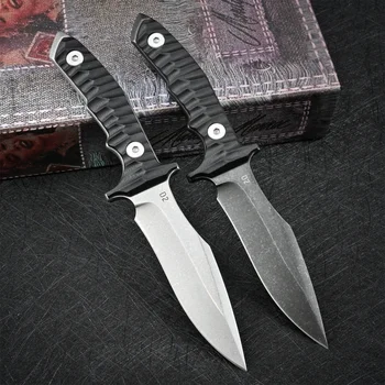 Тактические ножи из стали D2 с фиксированным лезвием в ножнах, военный нож для мужчин, EDC, Охотничьи ножи для выживания на открытом воздухе, лучший подарок 1