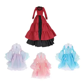 Платье для 1/3 кукол BJD, кукла с шаровидными шарнирами, платье принцессы ручной работы, кукольная одежда 24 дюйма 60 см, платье для куклы для девочек, подарки на День рождения