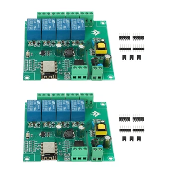 RISE-2X ESP8266 Беспроводной WIFI 4-Канальный Релейный Модуль ESP-12F Wifi Плата разработки Для Arduino AC/DC 5 В/8-80 В Источник питания 22