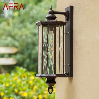 Уличный настенный светильник AFRA Retro Водонепроницаемый IP65, бра, светодиодное освещение, декоративное для дома, крыльца, двора