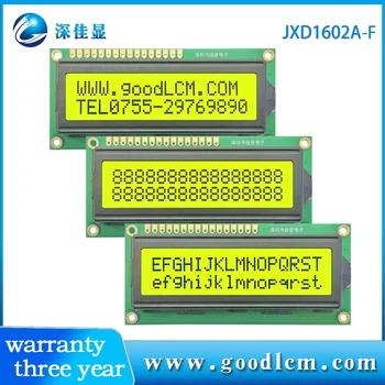1602A-F LCD ЖК-дисплей 16x02 LCM ЖК-модуль 16*02A символьный ЖК-дисплей STN С положительной желтой подсветкой 5 В или 3,3 В источник питания ST7066 привод 9