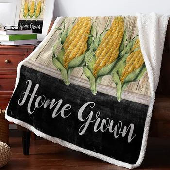 Винтажное Фермерское кукурузное древесное зерно, Зимнее теплое Кашемировое одеяло для кровати, Шерстяные одеяла для офиса, Покрывало 10